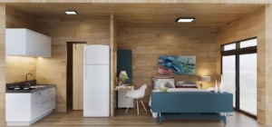 Plan intérieure maison en bois kit
